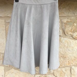 Gray suede A line skirt (Like New)